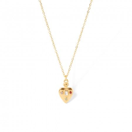 STEEL NECKLACE WITH HEART