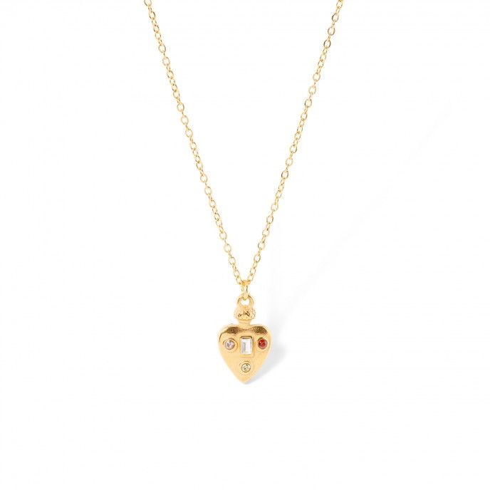 STEEL NECKLACE WITH HEART