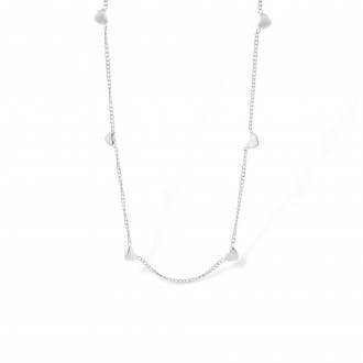 STEEL NECKLACE WITH HEARTS