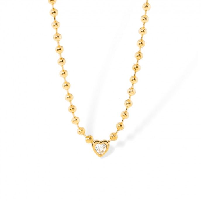 STEEL NECKLACE WITH HEART