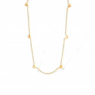 STEEL NECKLACE WITH HEARTS