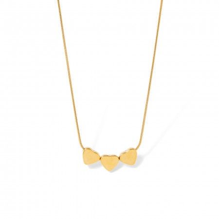 STEEL NECKLACE WITH HEARTS