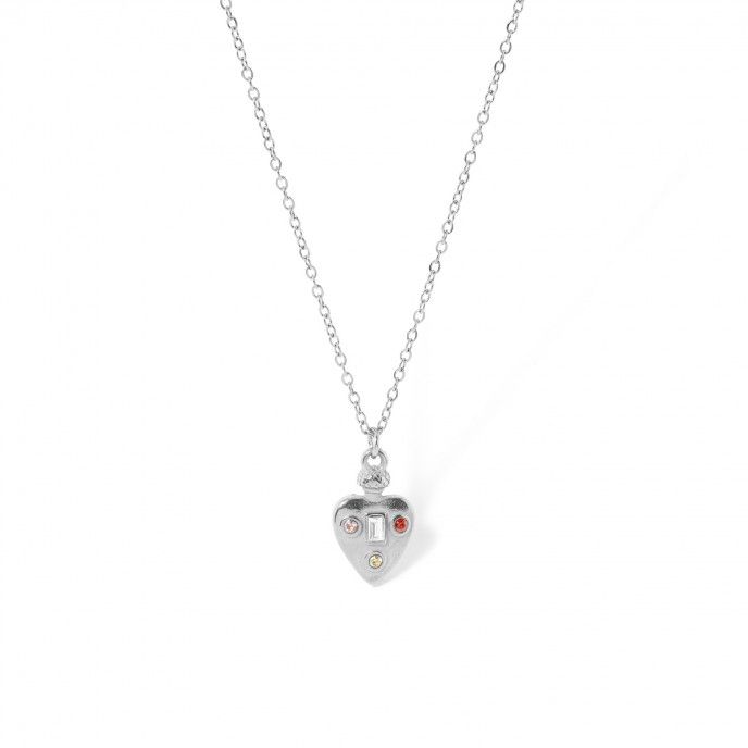 STEEL NECKLACE WITH HEART