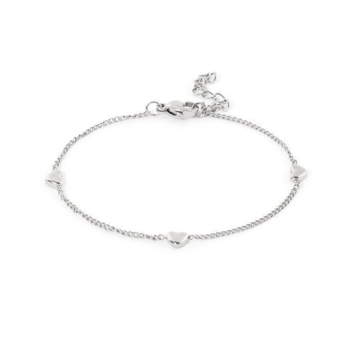 PULSERA CORAZONES DE ACERO