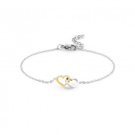PULSERA CORAZONES DE ACERO