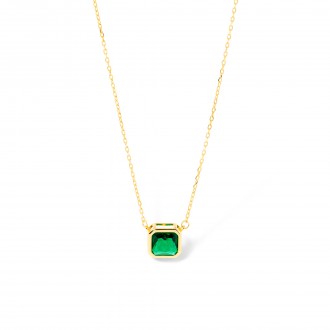 SILVER NECKLACE WITH ZIRCON