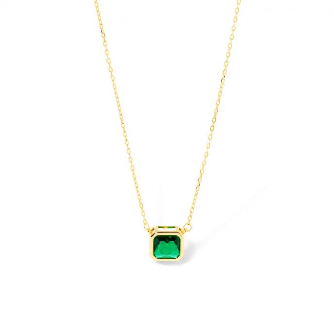 SILVER NECKLACE WITH ZIRCON