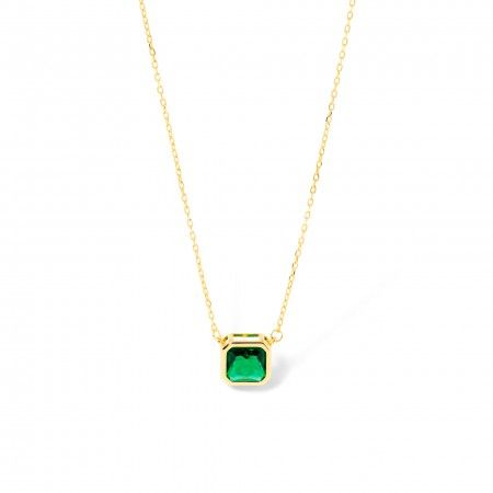 SILVER NECKLACE WITH ZIRCON