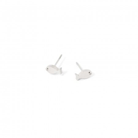 STEEL FISH EARRINGS