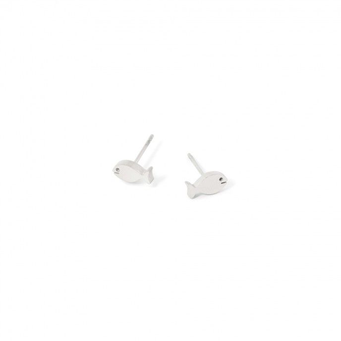 STEEL FISH EARRINGS