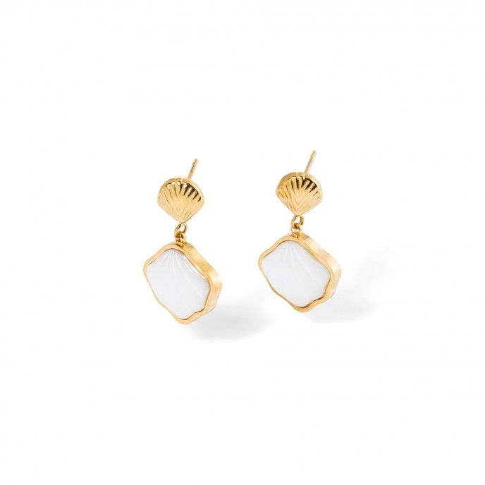 STEEL SHELL EARRINGS