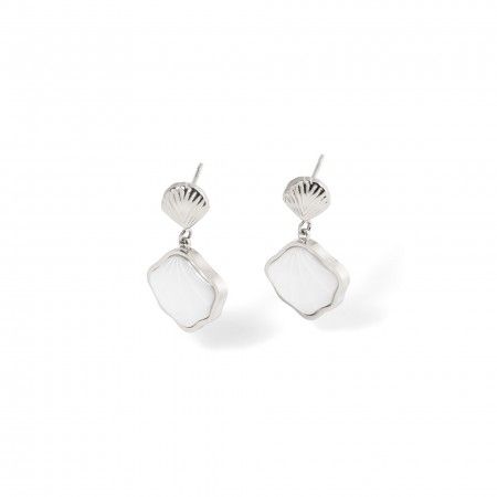 STEEL SHELL EARRINGS