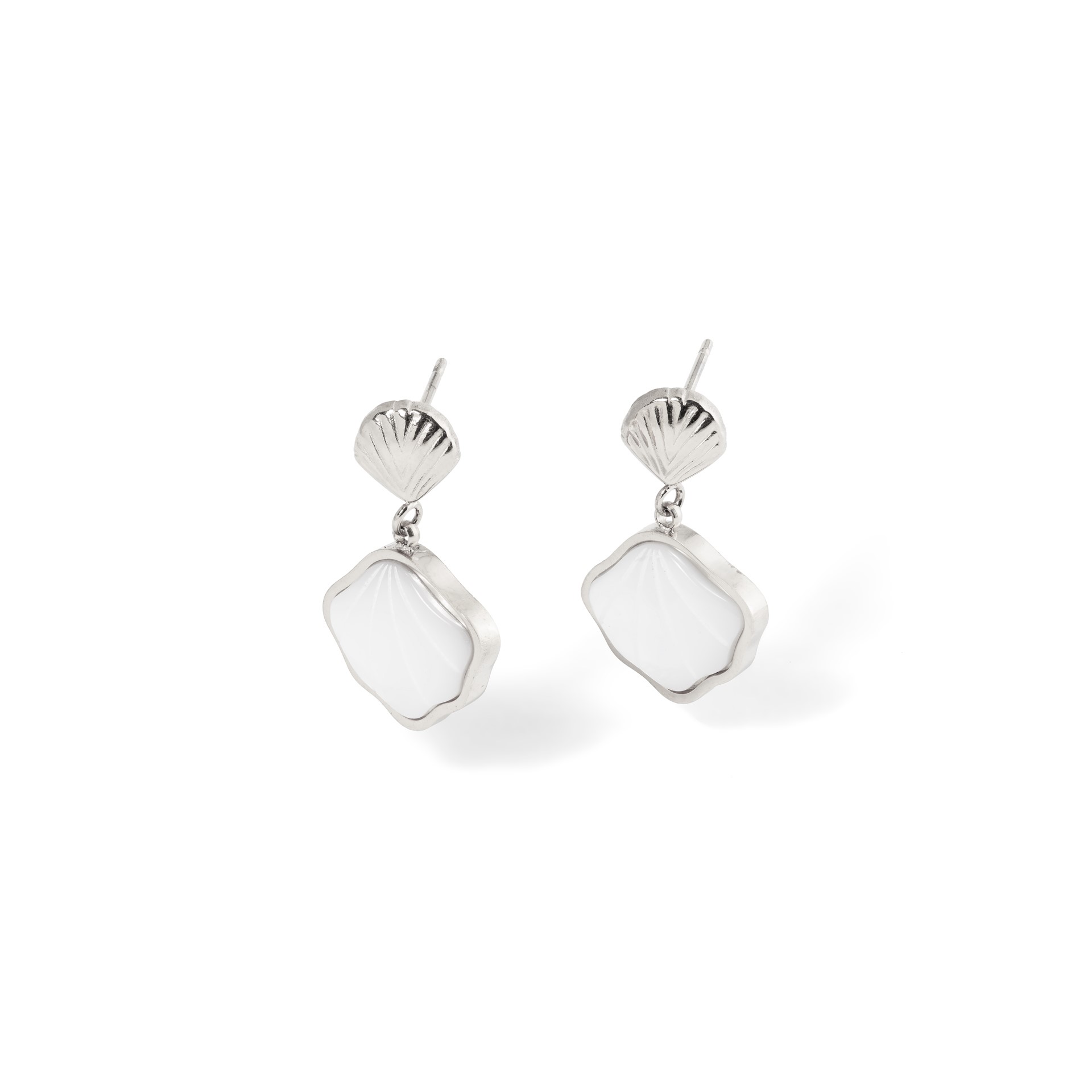 BRINCOS AÇO CONCHAS