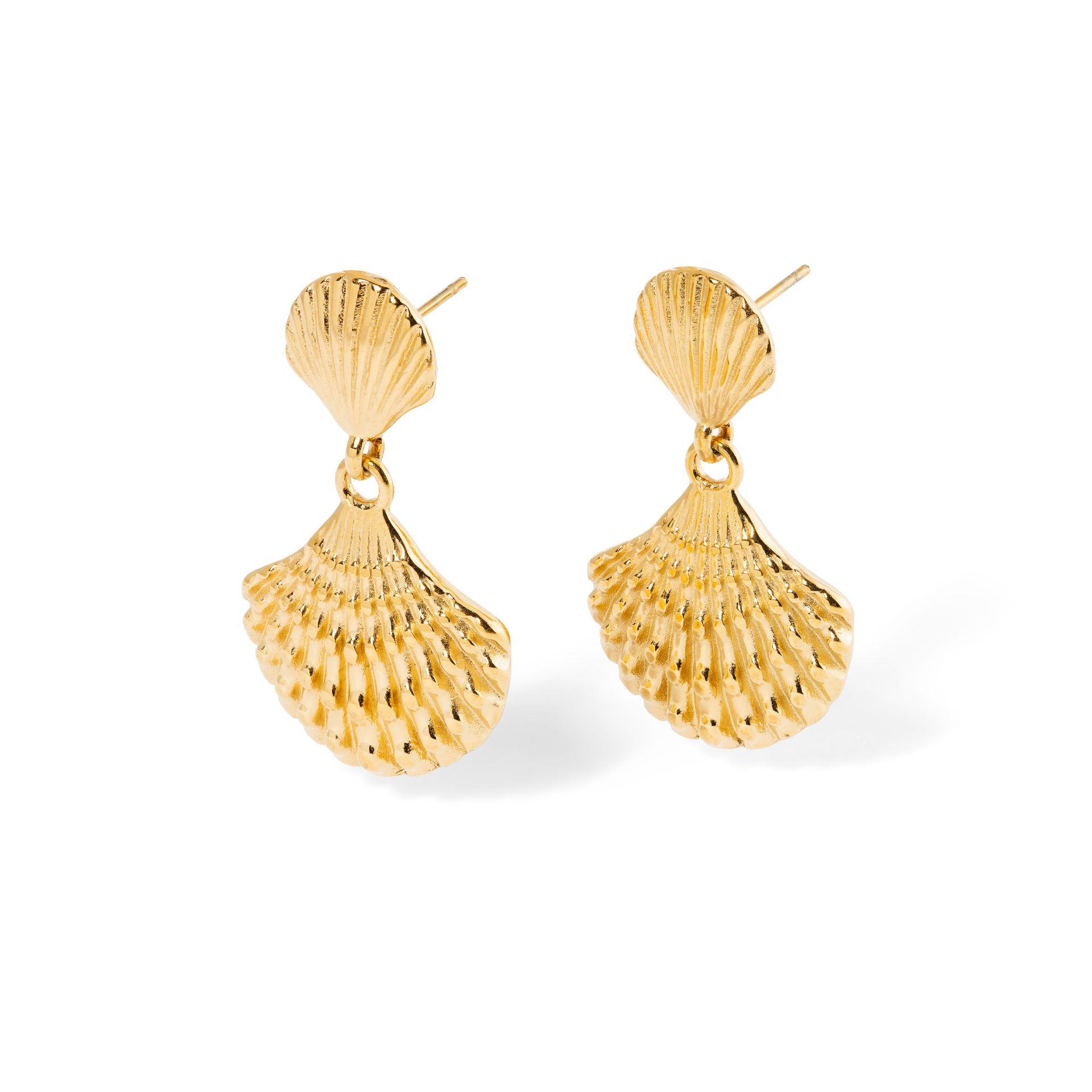 BRINCOS AÇO CONCHAS