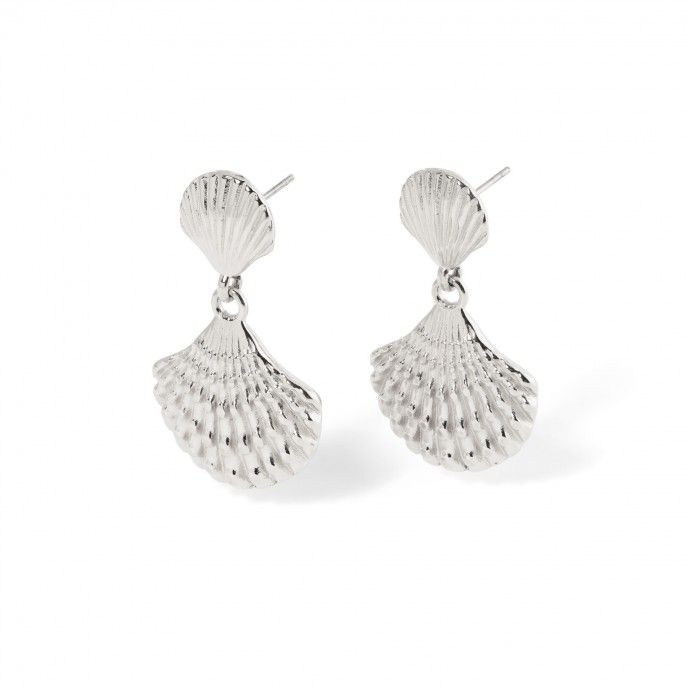 STEEL SHELL EARRINGS