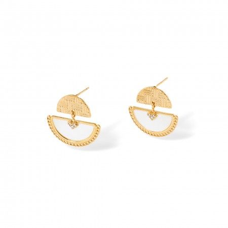 PENDIENTES ABANICO DE ACERO