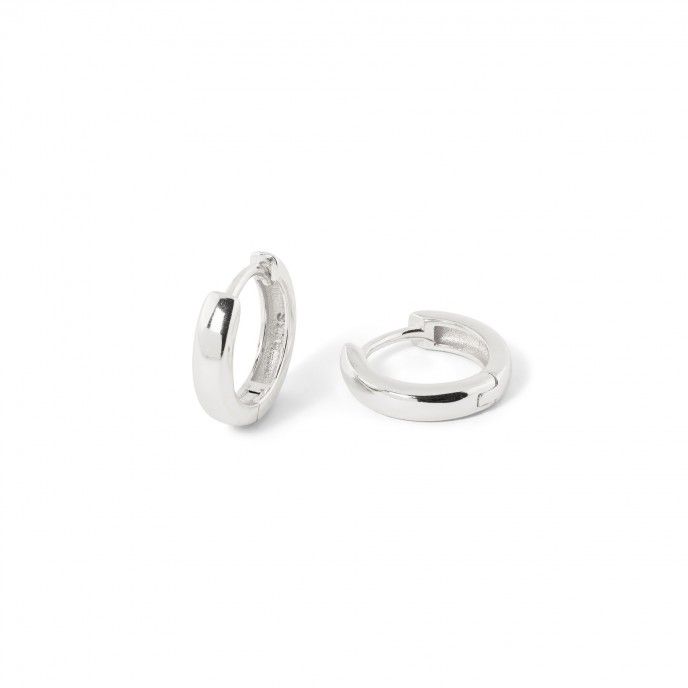 SILVER 1CM BASIC HOOPS