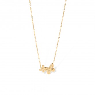 STEEL NECKLACE WITH BUTTERFLIES