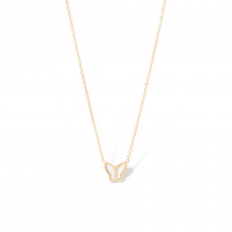 STEEL NECKLACE WITH BUTTERFLY