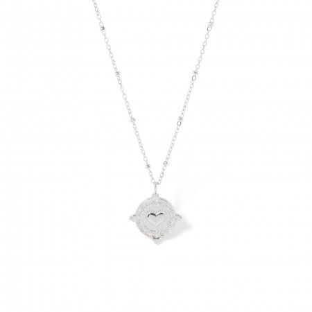 STEEL NECKLACE WITH HEART
