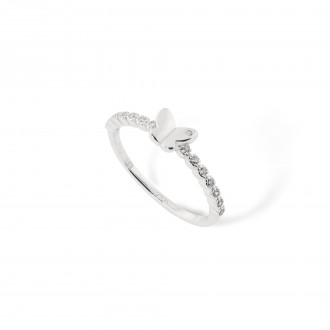 SILVER RING WITH BUTTERFLY