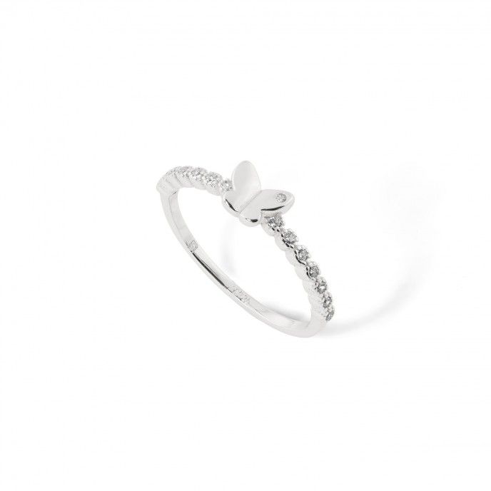 SILVER RING WITH BUTTERFLY