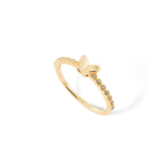 SILVER RING WITH BUTTERFLY