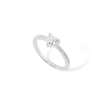 SILVER RING WITH HEART