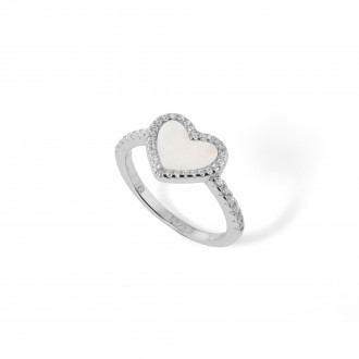 SILVER RING WITH HEART