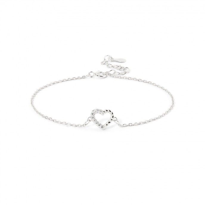 SILVER BRACELET WITH HEART