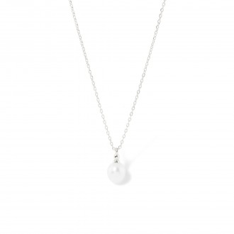 SILVER NECKLACE WITH PEARL