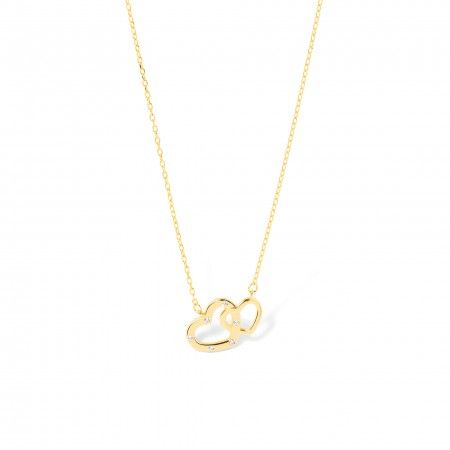 SILVER NECKLACE WITH HEARTS