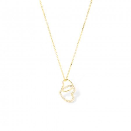 SILVER NECKLACE WITH HEARTS