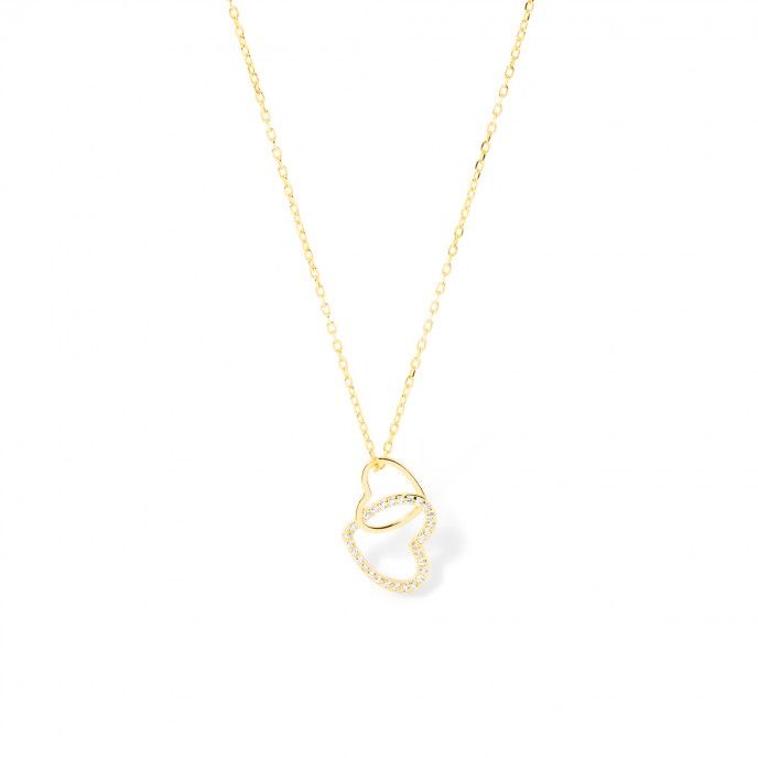 SILVER NECKLACE WITH HEARTS