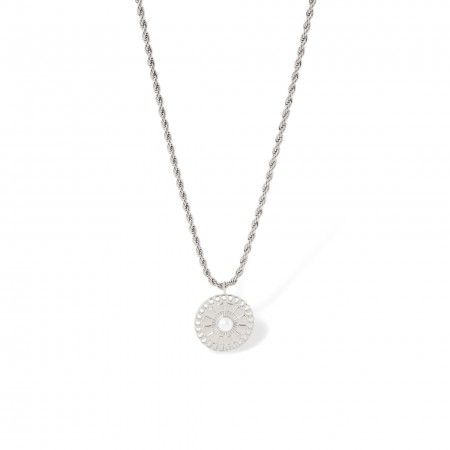 STEEL NECKLACE WITH PEARL