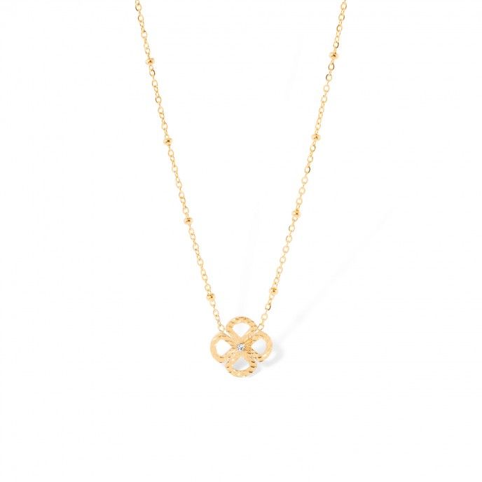 STEEL FLOWER NECKLACE