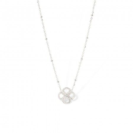 STEEL FLOWER NECKLACE