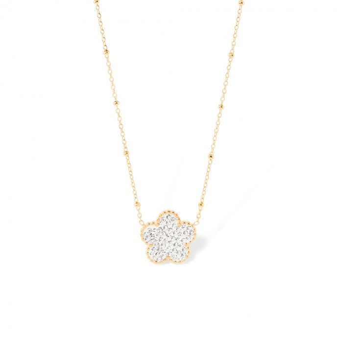 STEEL FLOWER NECKLACE
