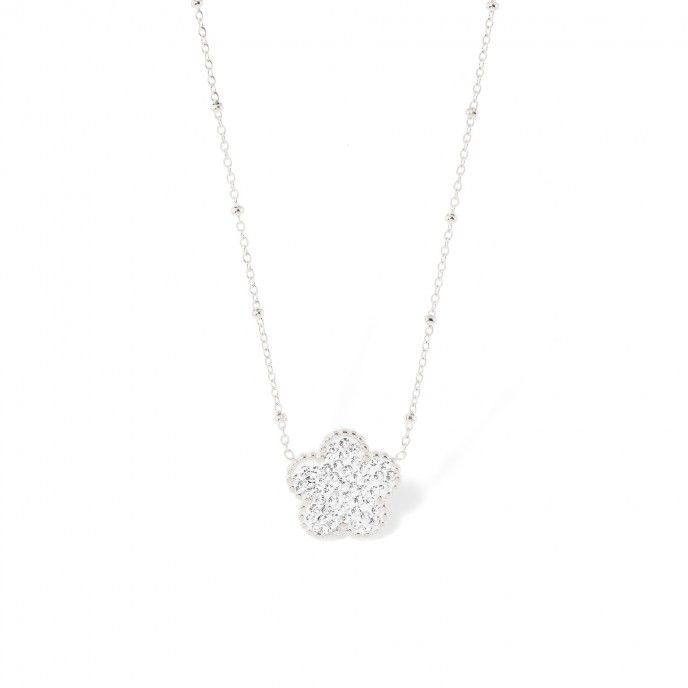 STEEL FLOWER NECKLACE