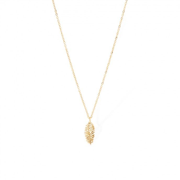 STEEL LEAVES NECKLACE