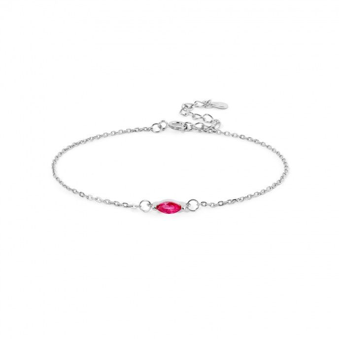 SILVER BRACELET WITH ZIRCON