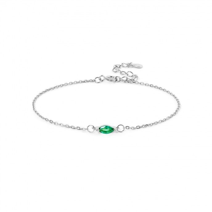 SILVER BRACELET WITH ZIRCON