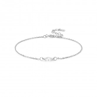 SILVER BRACELET WITH ZIRCON