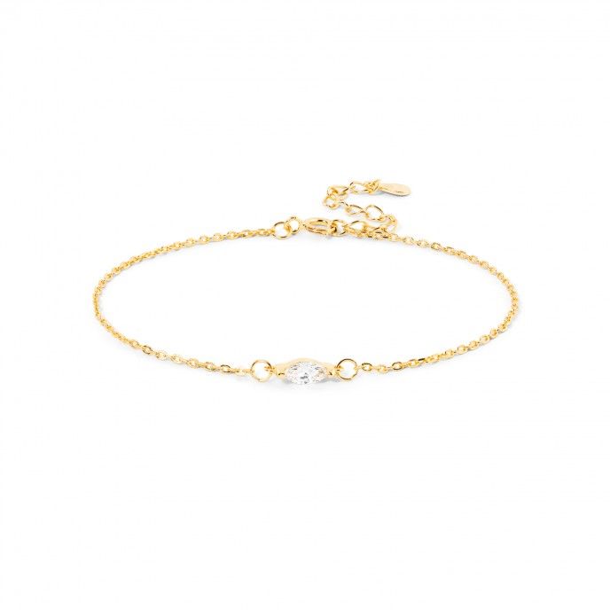 SILVER BRACELET WITH ZIRCON