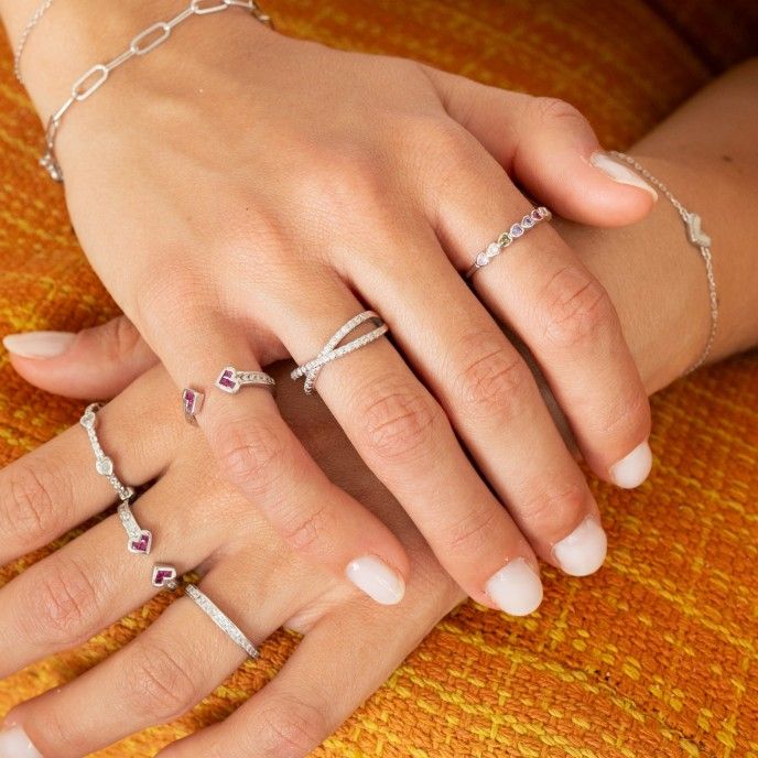 SILVER CROSS RING