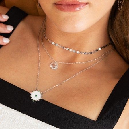 SILVER NECKLACE WITH HEART