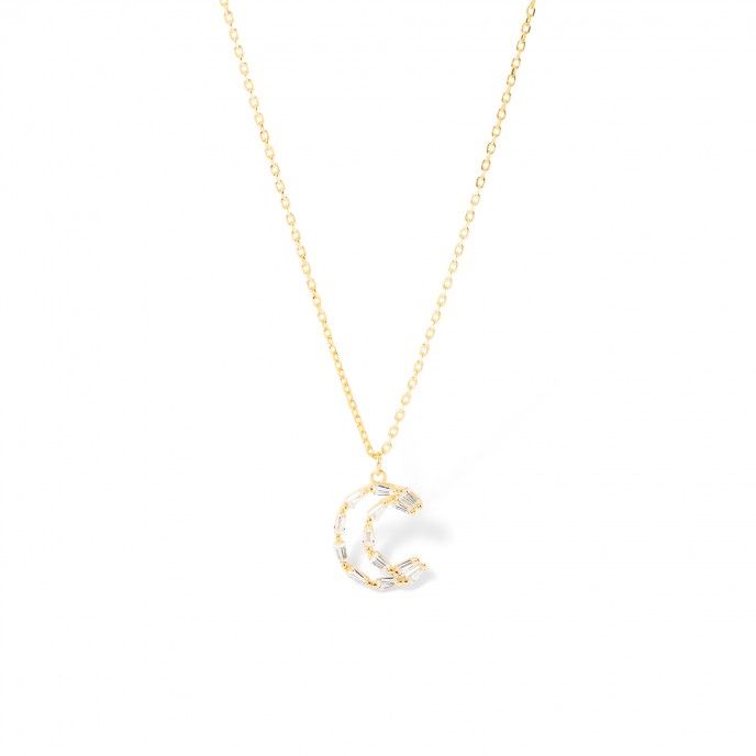 SILVER MOON NECKLACE