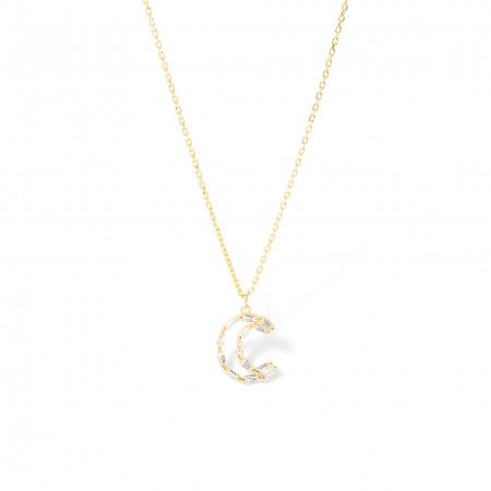 SILVER MOON NECKLACE