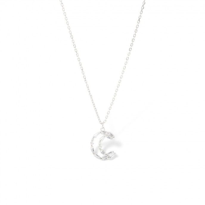 SILVER MOON NECKLACE
