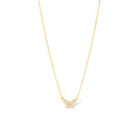 SILVER NECKLACE WITH BUTTERFLY SILVER NECKLACE WITH BUTTERFLY